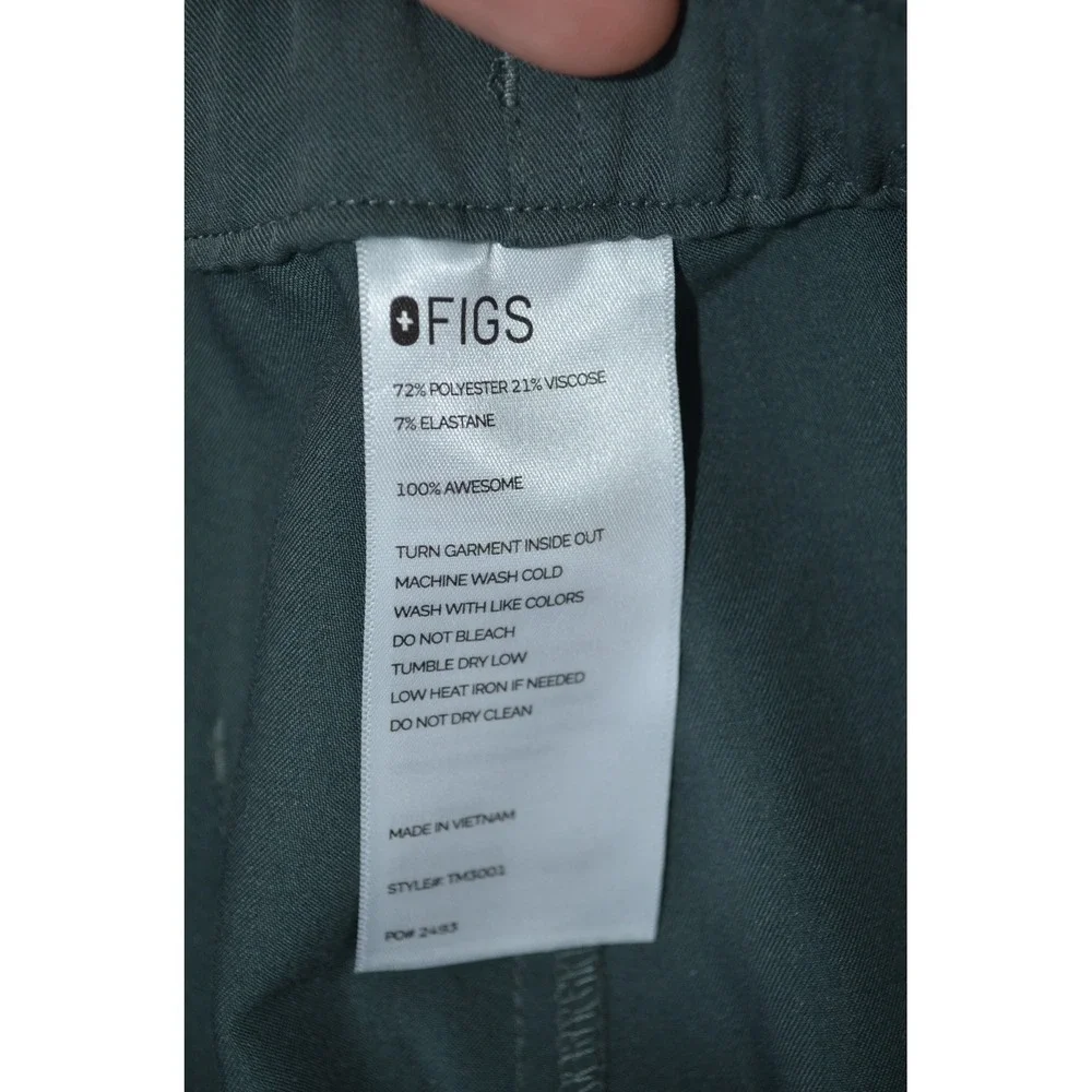 Figs Men's Cairo Cargo Scrub Pants Green Size Medium Straight Leg TM3001